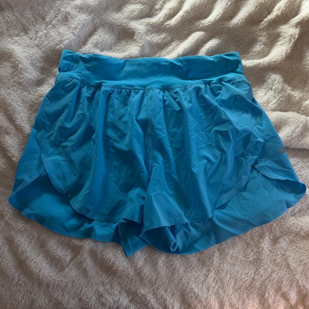Nwot lululemon fast and free shorts kayak blue